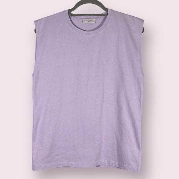 Babaton Lavender Purple Oversized Boxy Muscle Tank Top XXS - Picture 1 of 7
